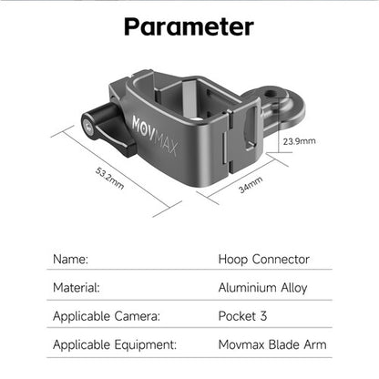 MOVMAX Hoop Connector for DJI Pocket 3