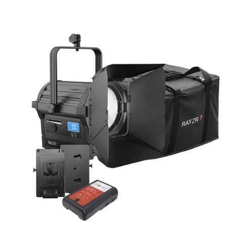 Rayzr 7 300 Daylight Prem. + NHV-VM285 Battery + V-Mount Battery Plate Bundle