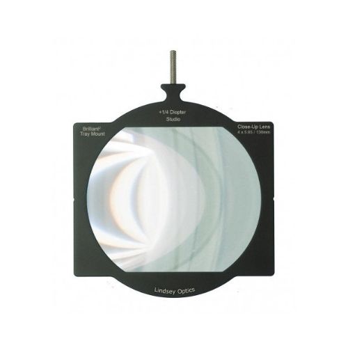 LINDSEY OPTICS - 4"x5.65" +1/4 Diopter Brilliant² Tray Mount Studio Close-Up Lens