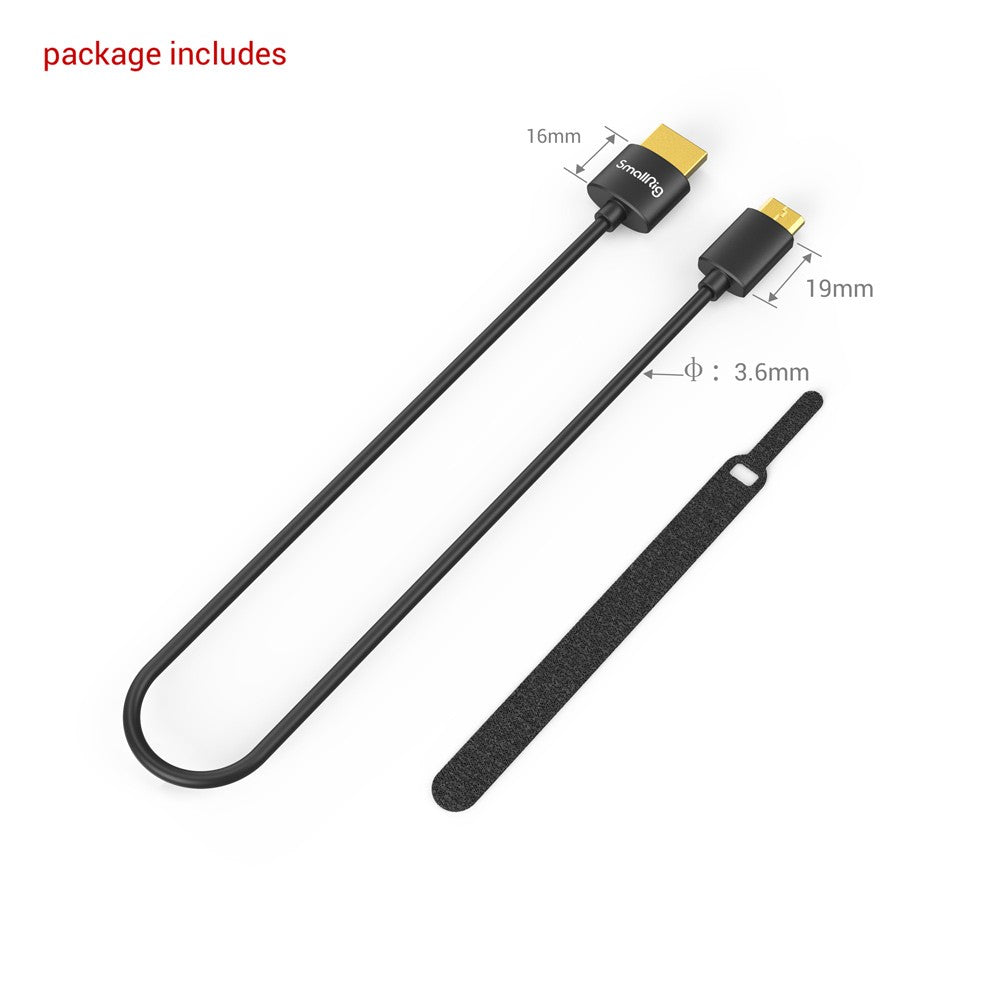 SmallRig 3040 Ultra Slim 4K HDMI Cable (C to A) 35cm