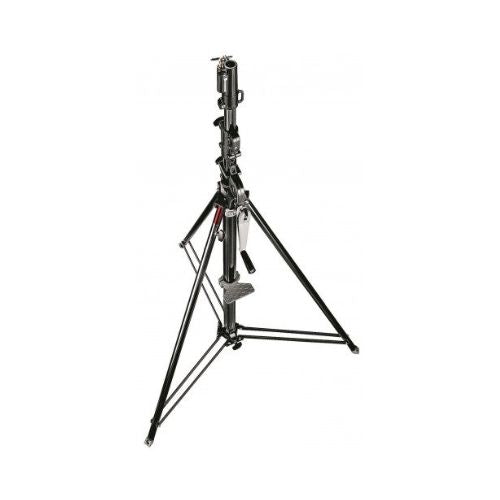 MANFROTTO - Geared Wind-Up Stand With Safety Release Cable, Black Chrome