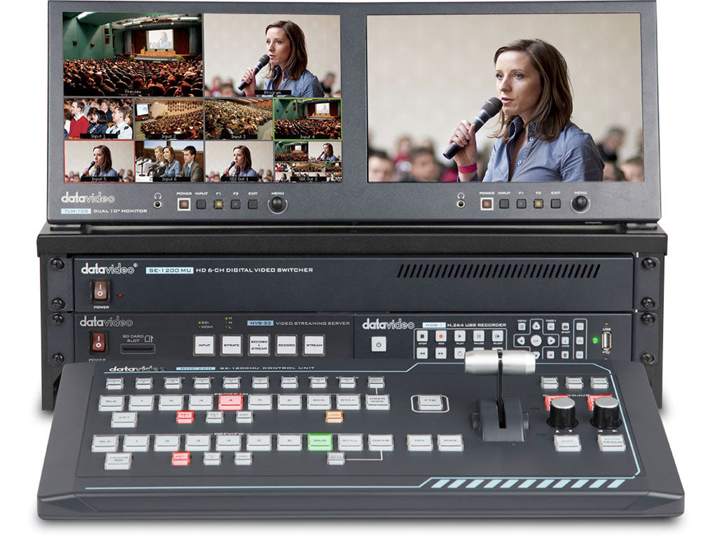 DataVideo GO-1200-Studio - Studio de production HDMI/SDI 6 entrées & streaming