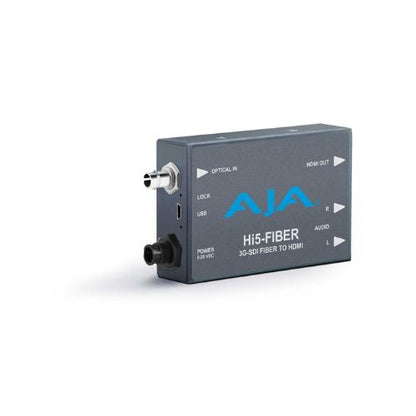 AJA - HI5-Fiber - Mini-Convertisseur avec Entrée ST Fibre