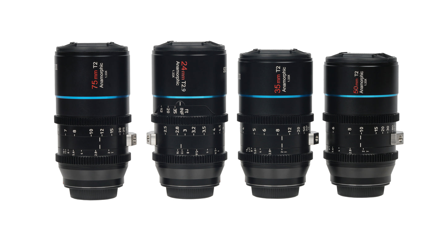 SIRUI Mars 1.33x - 4 lens-kits (24mm T2.9, 35mm T2, 50mm T2, 75mm T2)