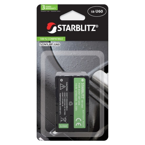 Starblitz - Battery with LED indicator compatible with Sony BP-U60