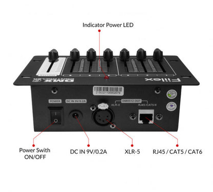 FIILEX - Contrôleur DMX 6 Canaux