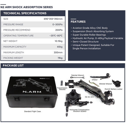 MOVMAX - Système de montage de voiture à bras pneumatique MOVMAX N2