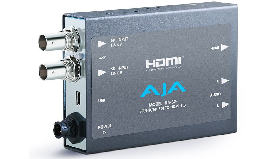 AJA - HI5-3D - 3G/Dual-link/SD/HD-SDI vers HDMI 1.3a audio et vidéo