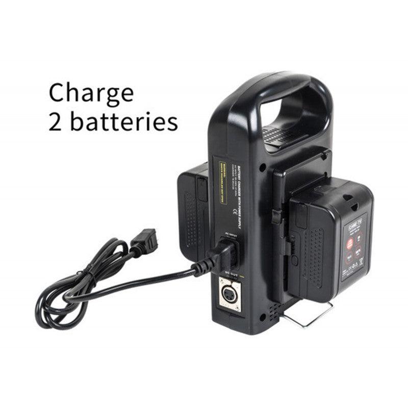 CAME-TV 2pcs 99W mini lightweight battery + 2 D-tap 1USB 5V + Charger - 3.6.9 Univisual