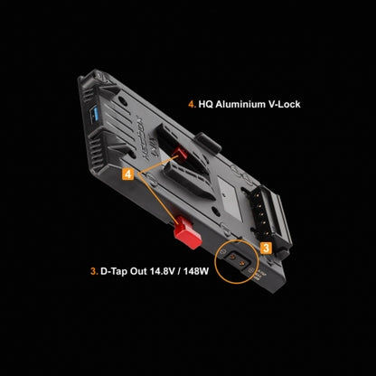 Plaque V-mount d’alimentation pour Z-CAM ZE2