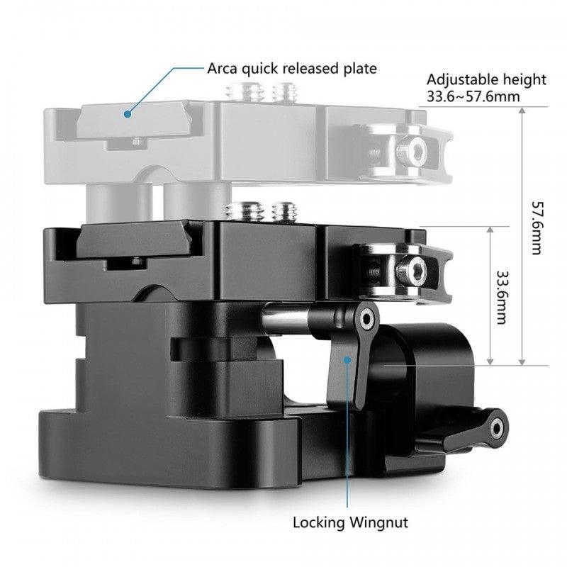 SmallRig 2092 - Universal 15mm Rail Support System Baseplate - 3.6.9 Univisual