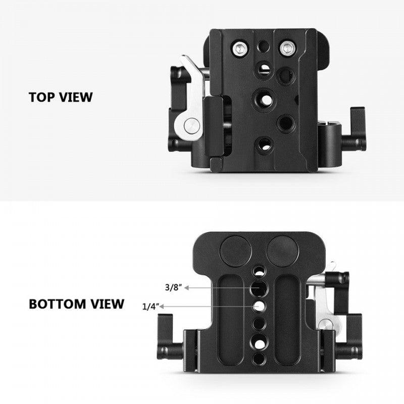 SmallRig 2092 - Universal 15mm Rail Support System Baseplate - 3.6.9 Univisual