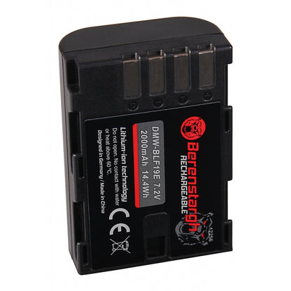 Berenstargh Batterie Li-Ion pour Panasonic DMW-BLF19E, 2000mAh, 7.2V