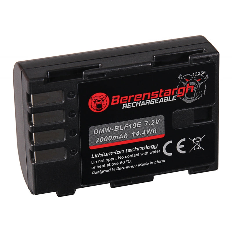 Berenstargh Batterie Li-Ion pour Panasonic DMW-BLF19E, 2000mAh, 7.2V