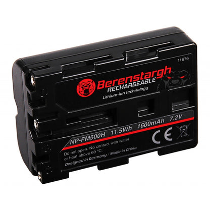 Berenstargh Batterie Li-Ion pour Sony NP-FM500H Alpha 57 65 77 99 DSLRA100 DSLR-A100 DSLRA100H