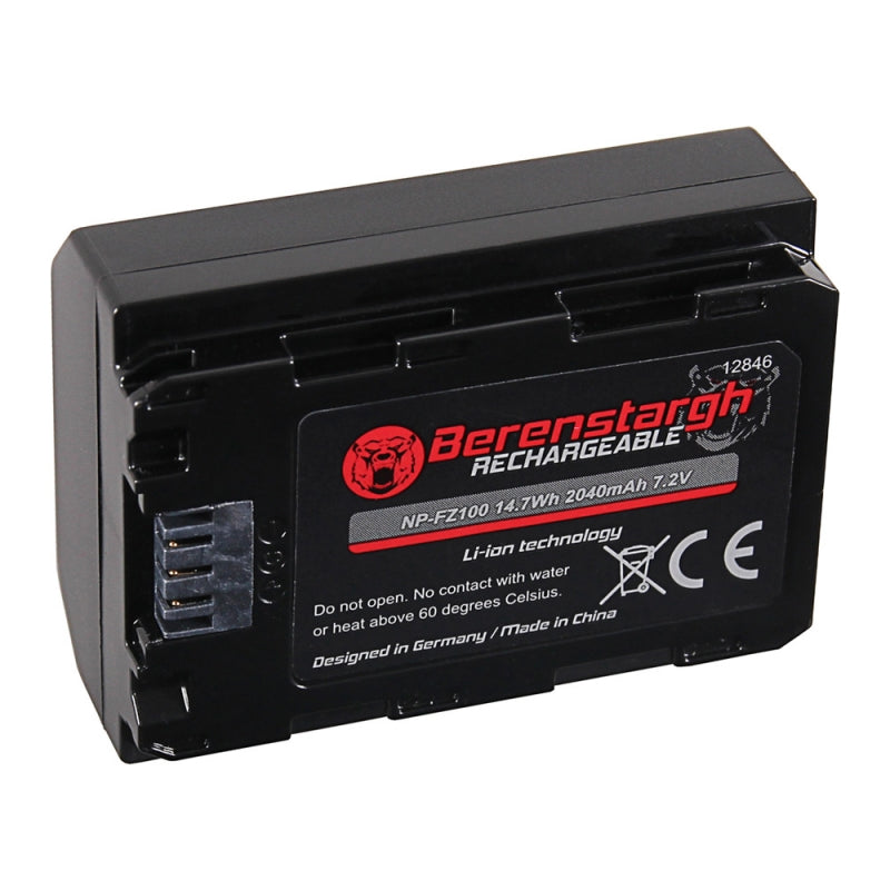 Berenstargh Batterie Li-Ion pour Sony NP-FZ100 2040mAh, 7,2V Sony Alpha 7 III