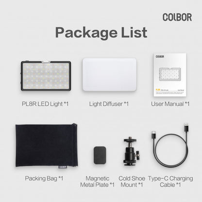 COLBOR - PL8R RGB on-camera light 5,8W