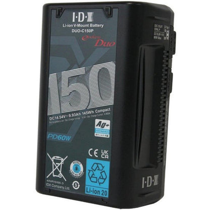 IDX Batterie Li-Ion V-mount 14.5V 145Wh avec Digital Data