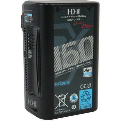 IDX Batterie Li-Ion V-mount 14.5V 145Wh avec Digital Data