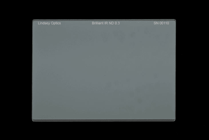 LINDSEY OPTICS - 4" x 5.650" Brilliant FS IR ND 0.3 Filter with Anti-Reflection Coating