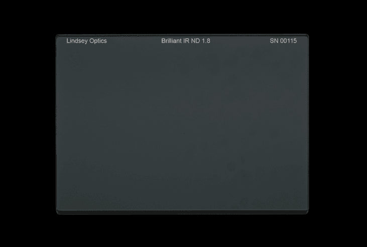 LINDSEY OPTICS - 4" x 5.650" Brilliant FS IR ND 1.8 Filter with Anti-Reflection Coating