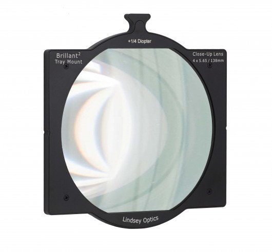 LINDSEY OPTICS - 4"x5.65" +1/4 Diopter Brilliant² Tray Mount Close-Up Lens