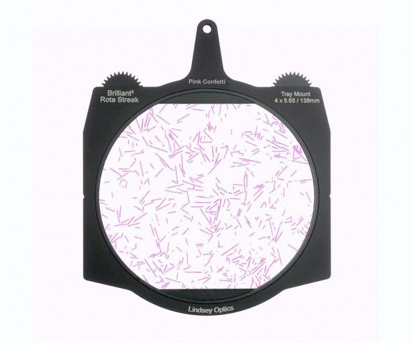 LINDSEY OPTICS - Brilliant² 4x5.65" Rota-Streak™ PINK Confetti