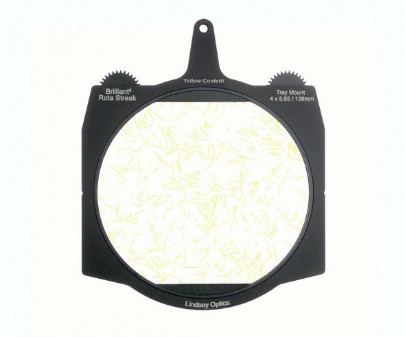 LINDSEY OPTICS - Brilliant² 4x5.65" Rota-Streak™ YELLOW Confetti