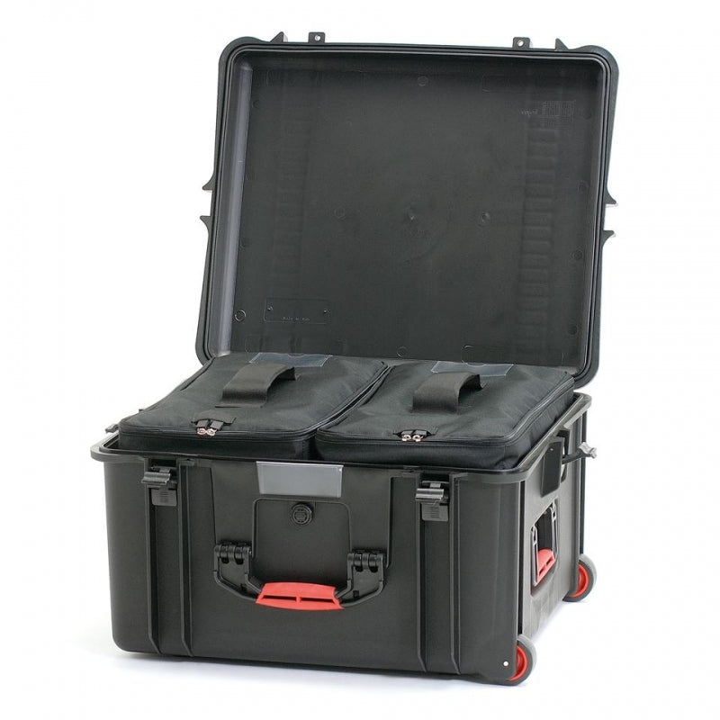 Resin case HPRC 2760w wheeled 2 bags and dividers