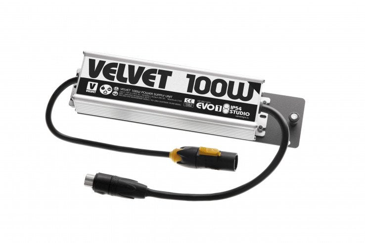 VELVET - 100W weatherproof AC power supply + mount + power cable for EVO 1 IP54