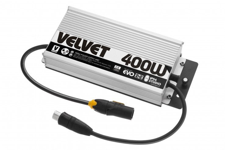 VELVET - 400W weatherproof AC power supply + mount + power cable for EVO 2x2 IP54